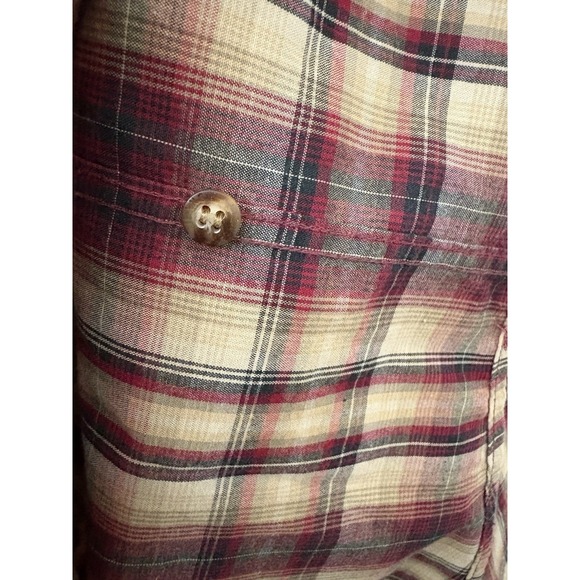 Liz Claiborne Button Up Plaid Lizwear Jeans Women's XL Long Sleeve Shirt Casual - Picture 5 of 8